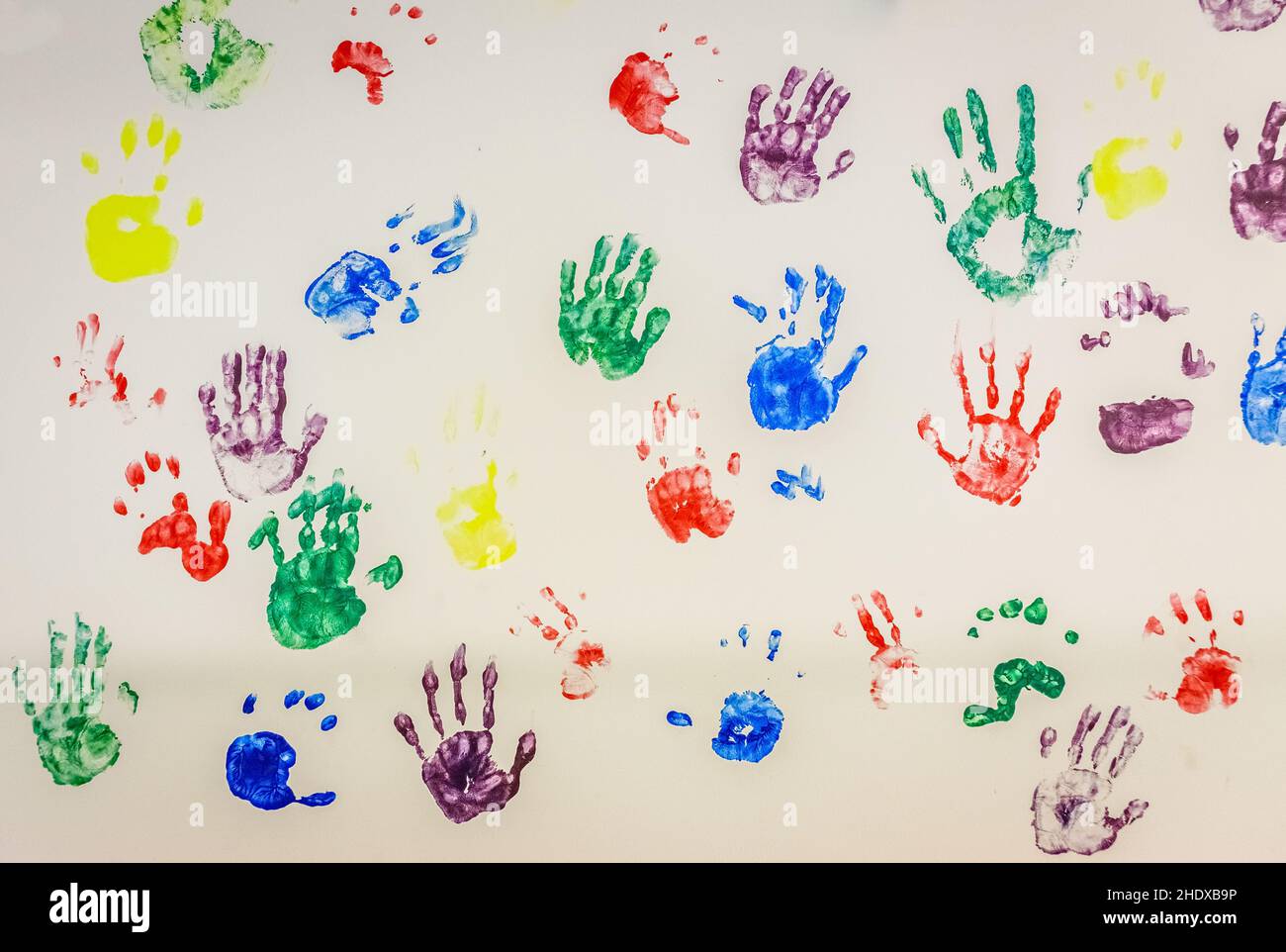 colour, hand print, colours, hand prints Stock Photo - Alamy