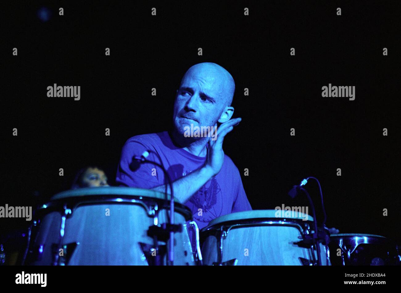 Moby in concert at The London Astoria. 29th September 2002. Stock Photo