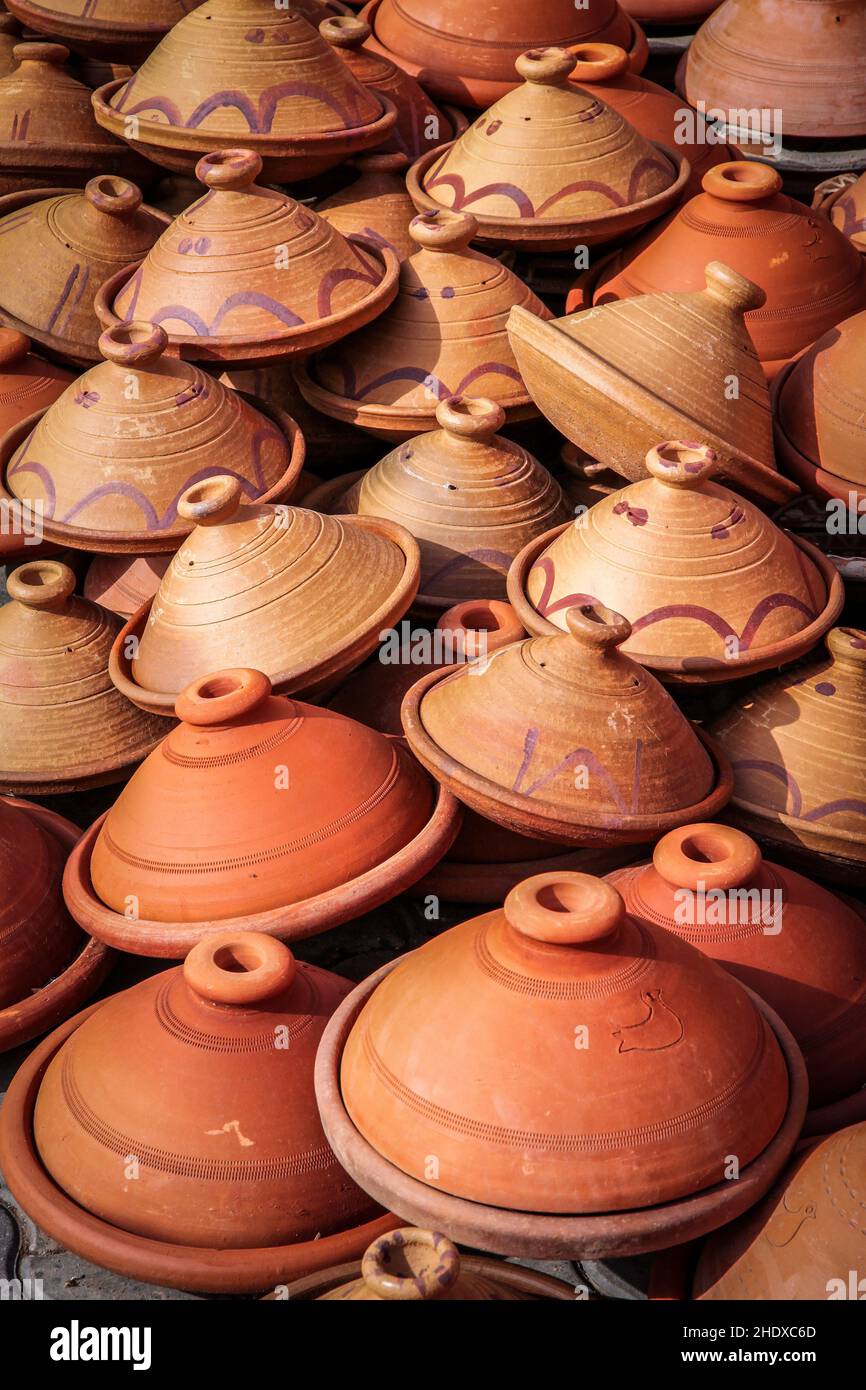 morocco, bazaar, pottery merchandise, tajine, moroccan, asian market