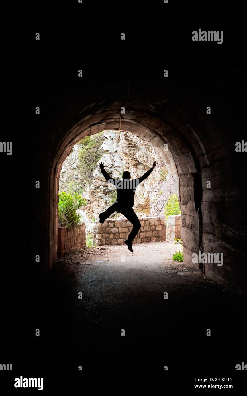 Jumping young happy people hi-res stock photography and images - Alamy