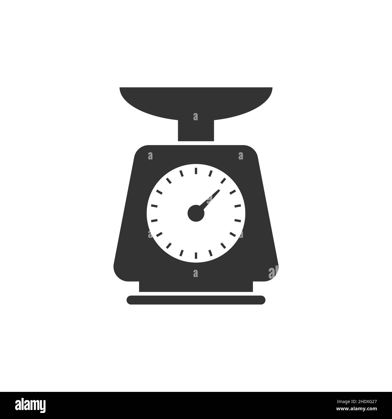 Bathroom weight scale icon in flat style. Mass measurement vector