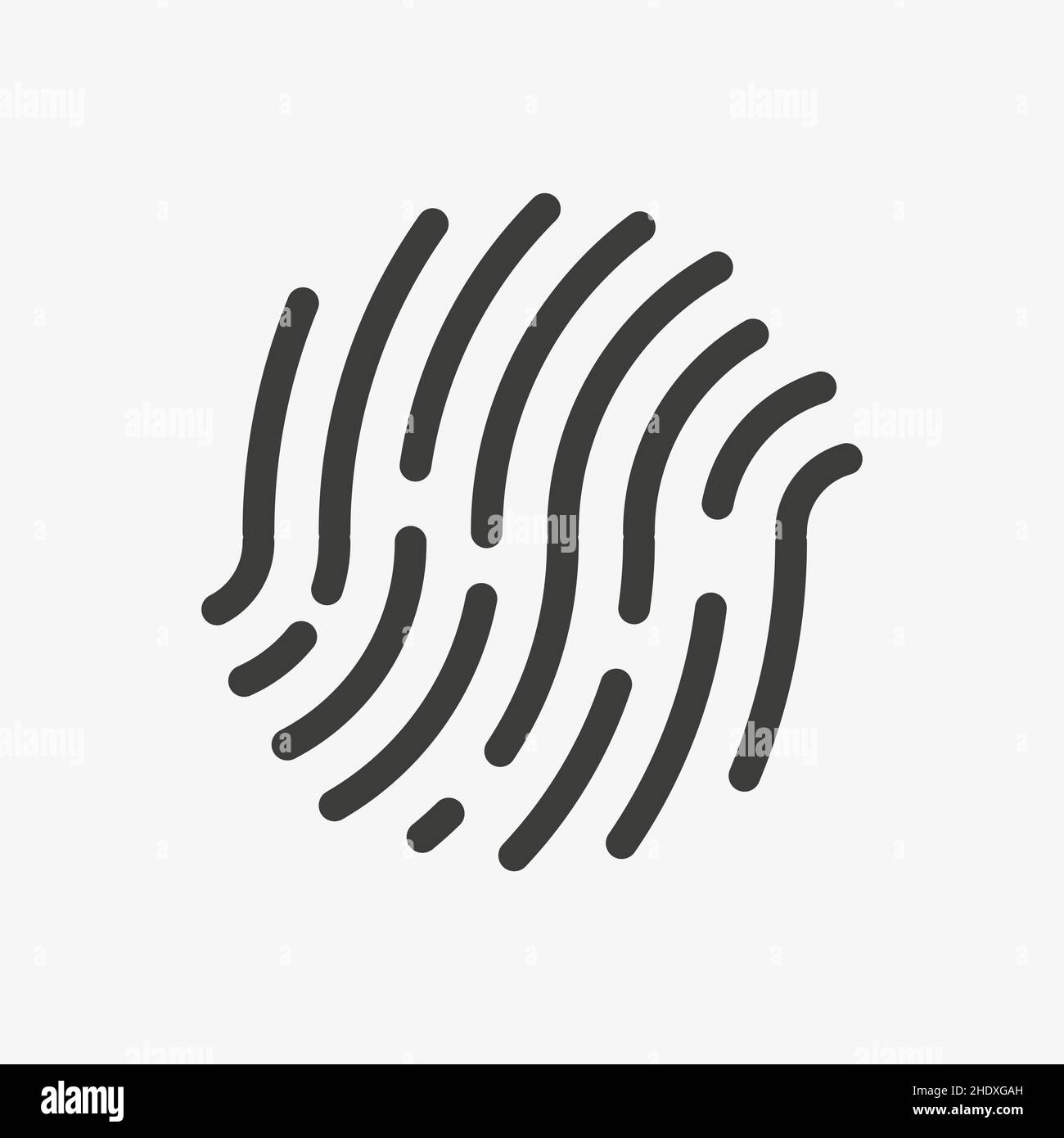 Vector icon of fingerprint isolated on background Stock Vector Image ...