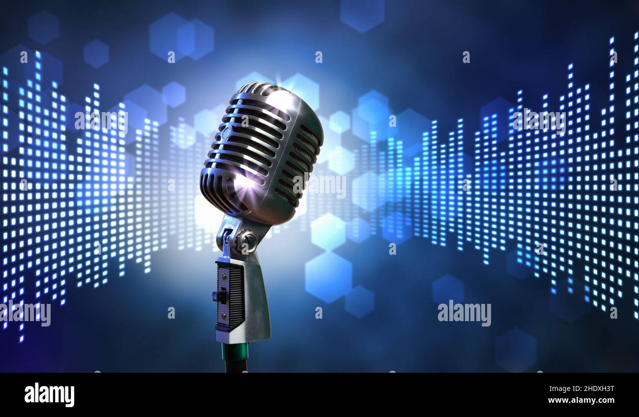 retro, microphone, old fashioned, retro style, microphones Stock Photo