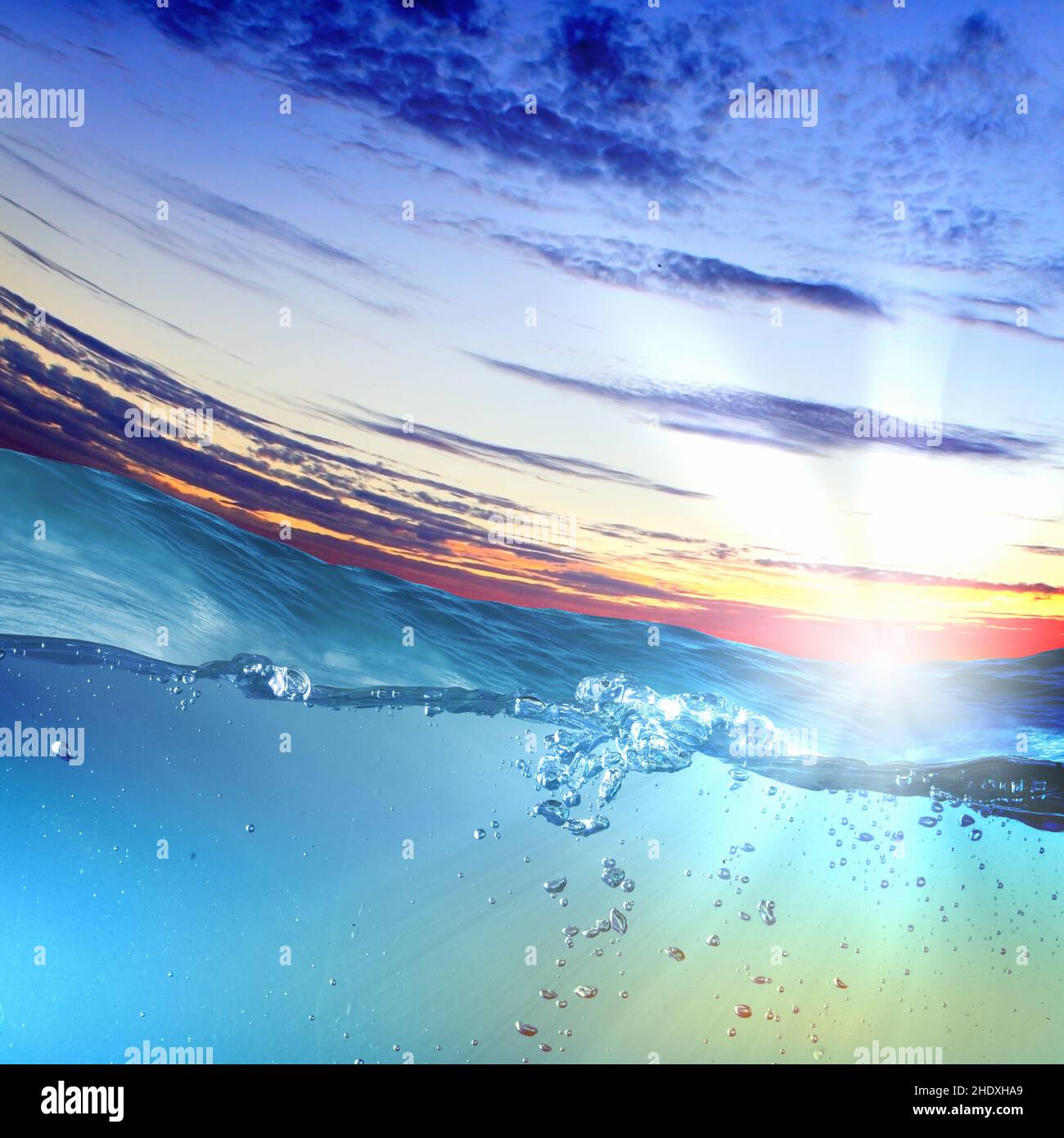 sunset, sunlight, sea, wave, sunsets, sun ray, sun rays, sunbeam, sunbeams, sunlights, sunray