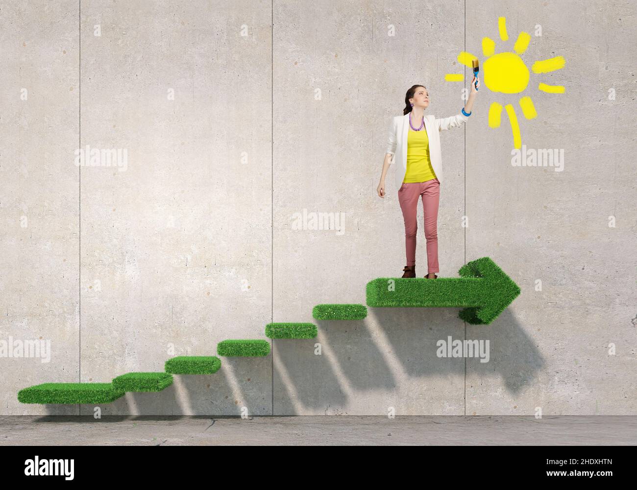 Upward Ladder upward, ladder of success, artist, upwards, artists Stock Photo - Alamy