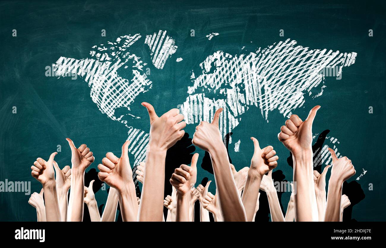 international, globalization, thumbs up, internationals, globalisation ...