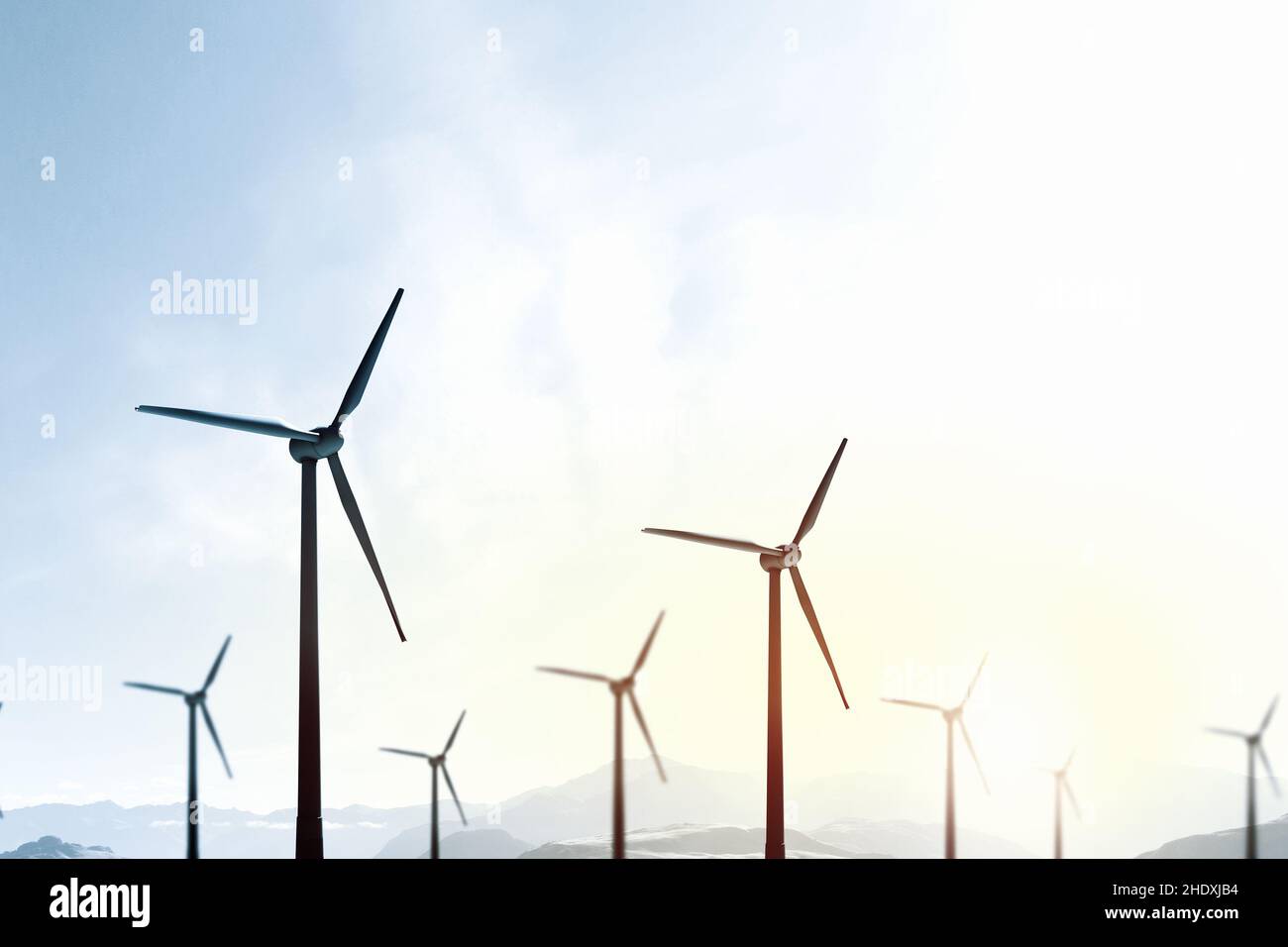 wind turbine, windpark, wind turbines, windparks Stock Photo