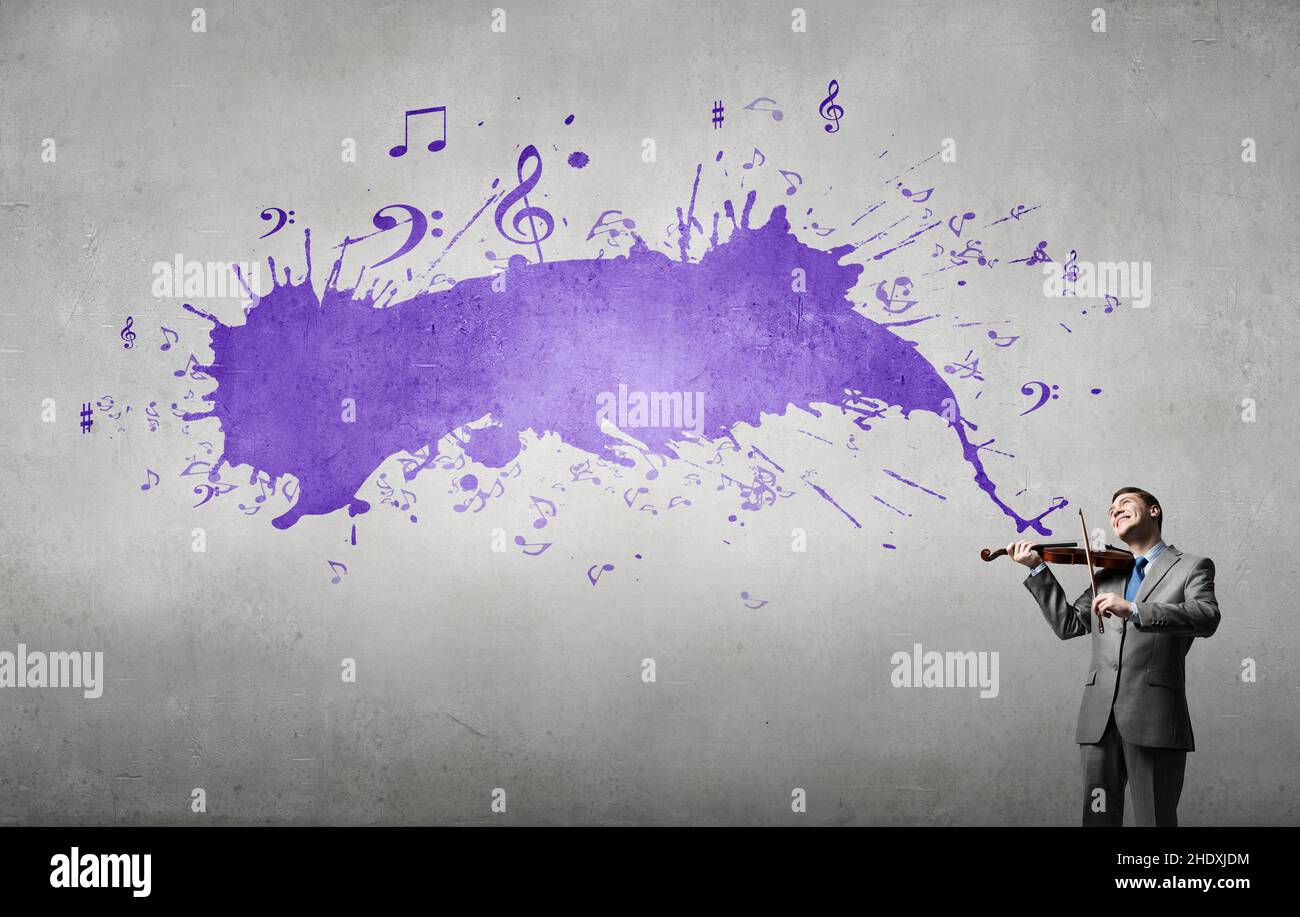 playing music, composer, violinist, playing musics, composers, violinists Stock Photo