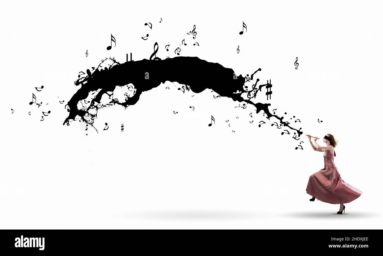 flute, playing music, musician, flutes, playing musics, musicians Stock