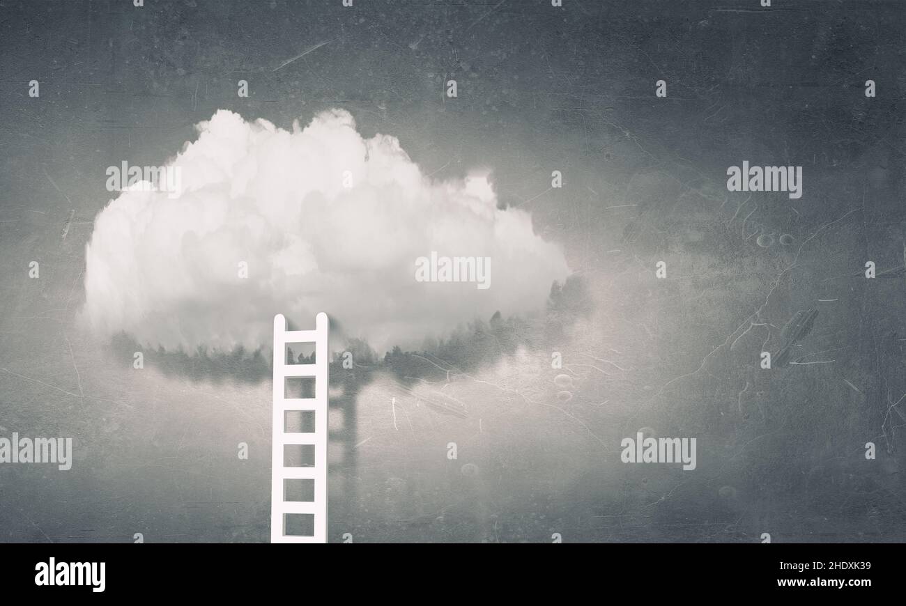 cloudscape, dreams, success, ladder, cloudscapes, dream, dreaming