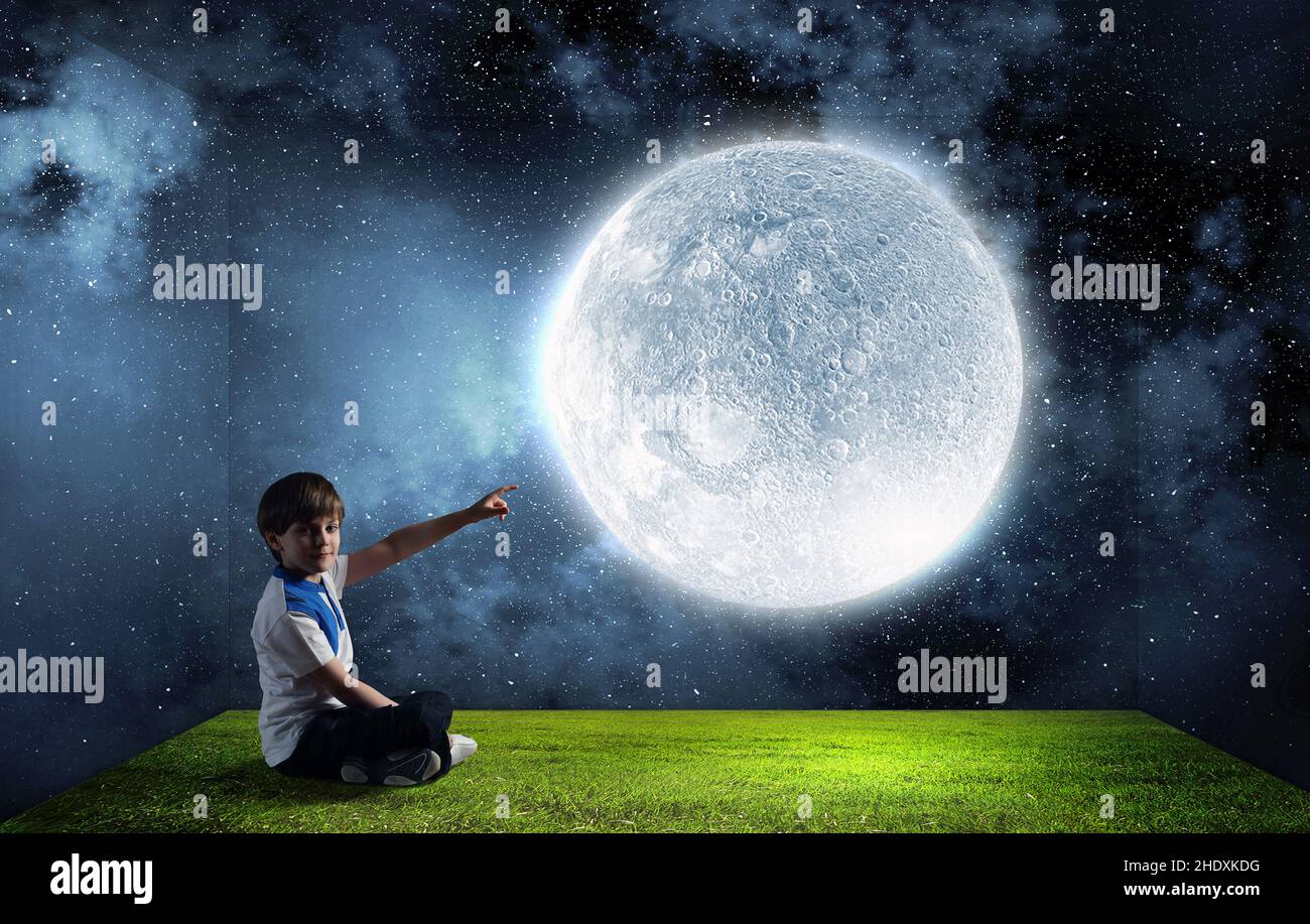 child, dreams, full moon, children, childs, kid, kids, dream, dreaming