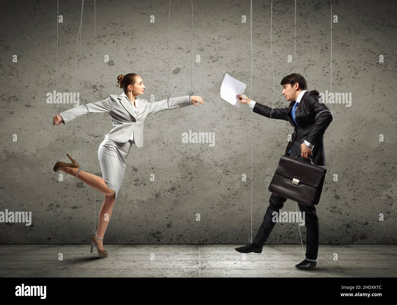 business woman, puppet, externally controlled, boss, business women