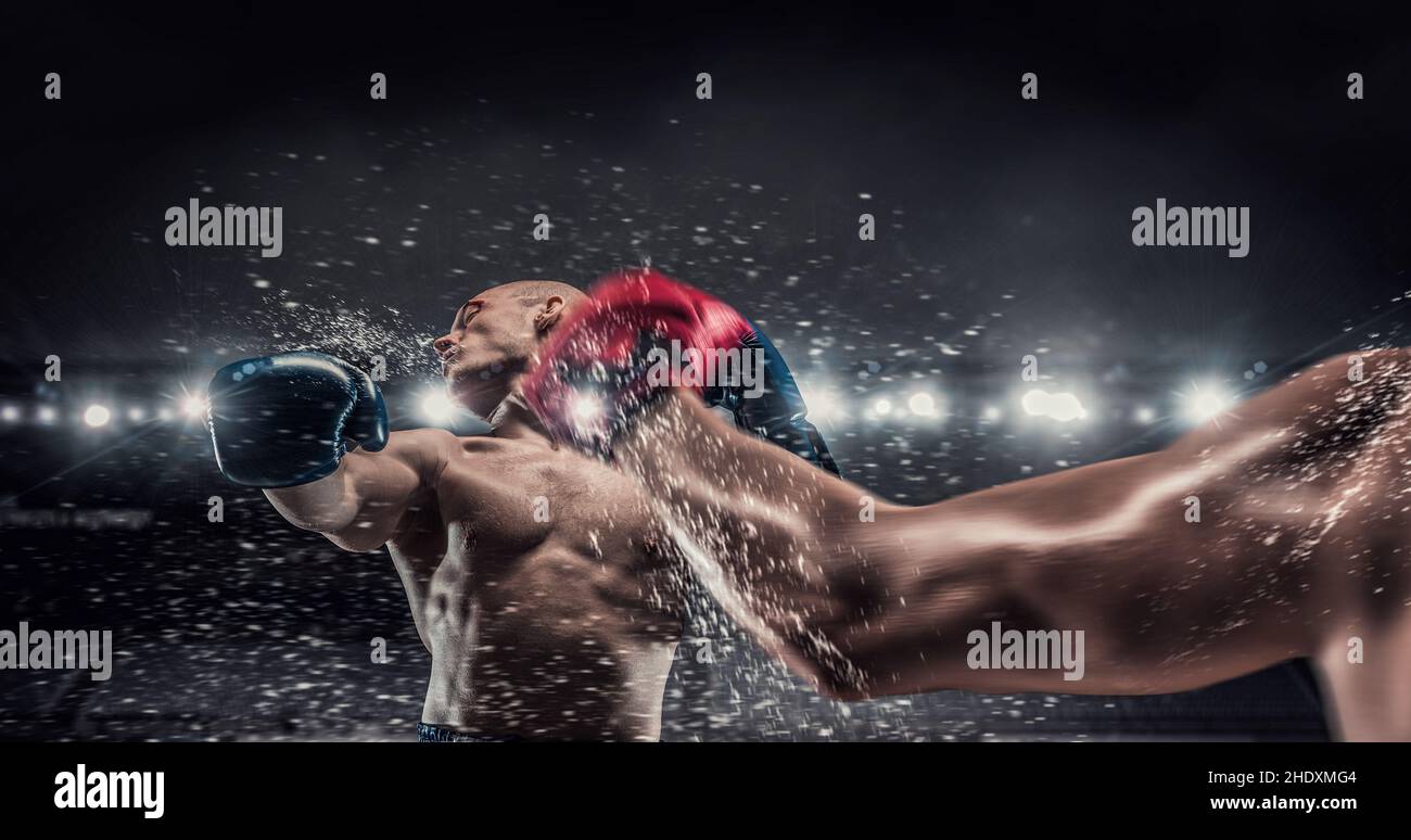 Middle aged man boxing punching hi-res stock photography and images - Alamy