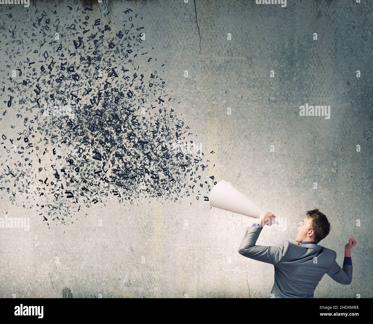 shouting, advertising, brainwave, announce, scream, screaming, shout, brainwaves, announces Stock Photo