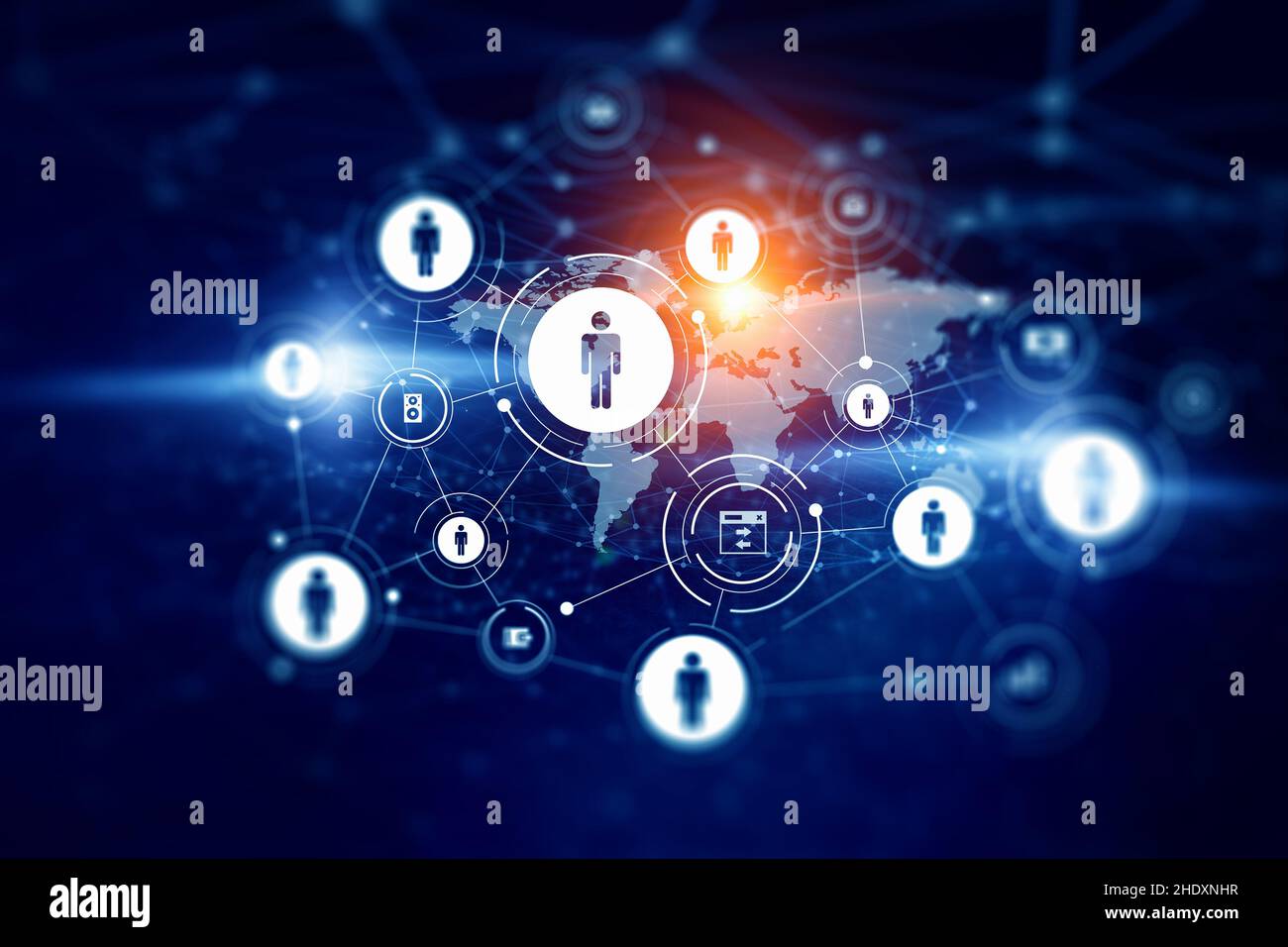 Digital icons globe network connections hi-res stock photography and ...