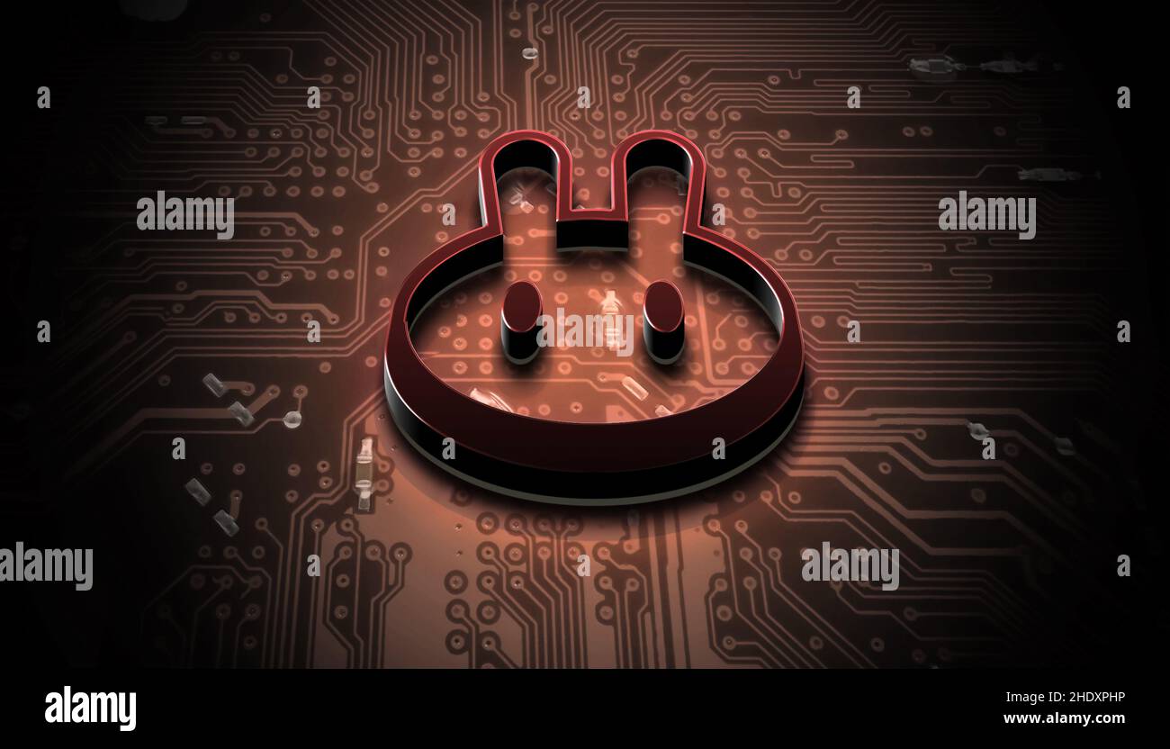 pancakeswap-cake cryptocurrency coin on colorful background, cryptocurrency  concept Stock Photo - Alamy