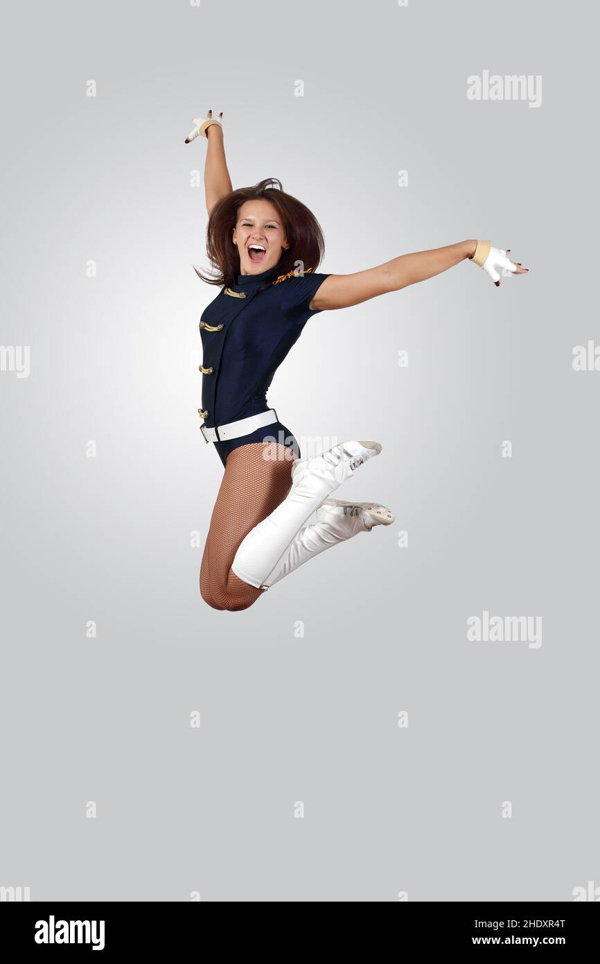 acrobatics, cry of joy, athletic, acrobatic, performance, cry of joys, athletics Stock Photo