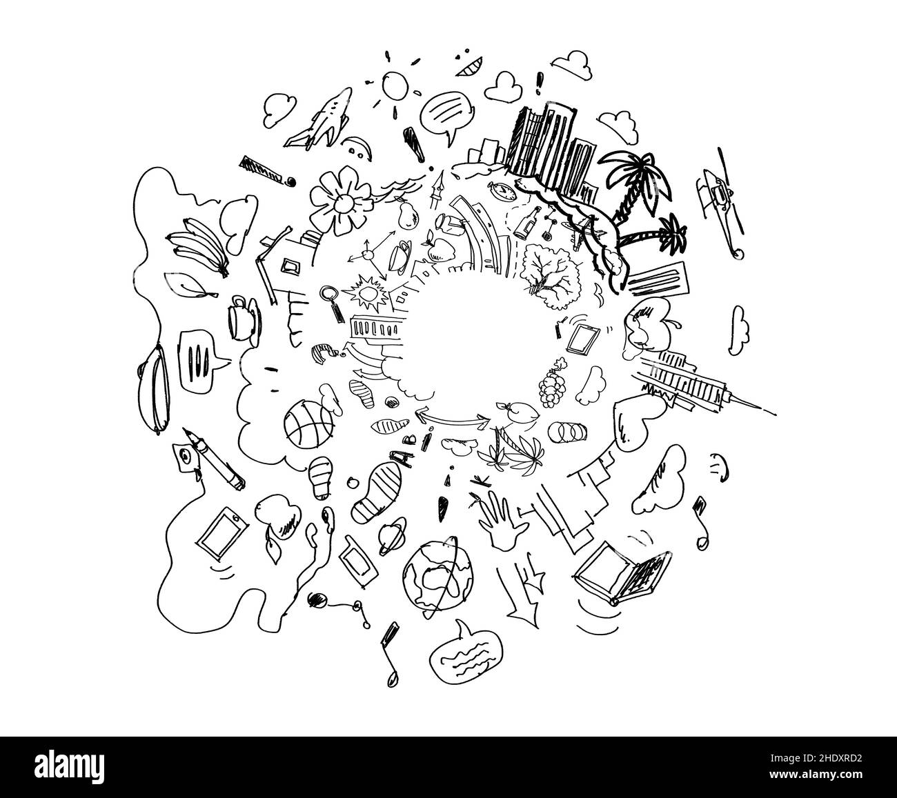 Global globalisation globalization Black and White Stock Photos