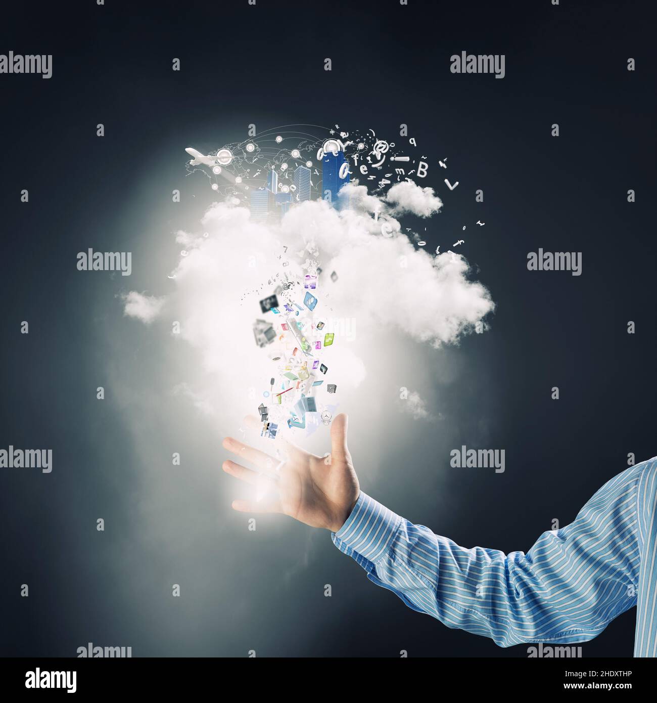 data storage, virtual, cloud, data storages, virtuals Stock Photo