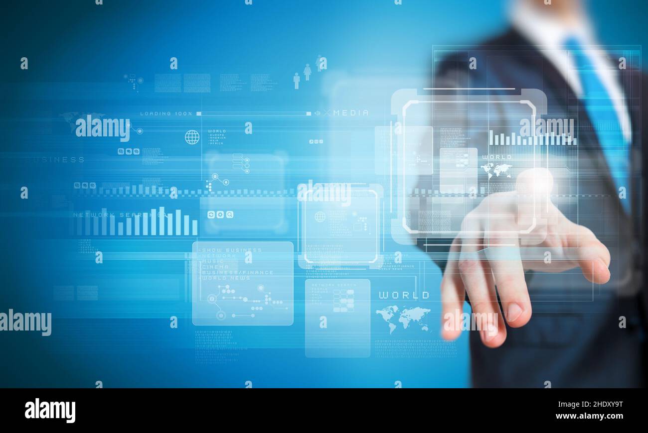 digital, touchscreen, select, user, desktop, digitals, touchscreens, selects Stock Photo