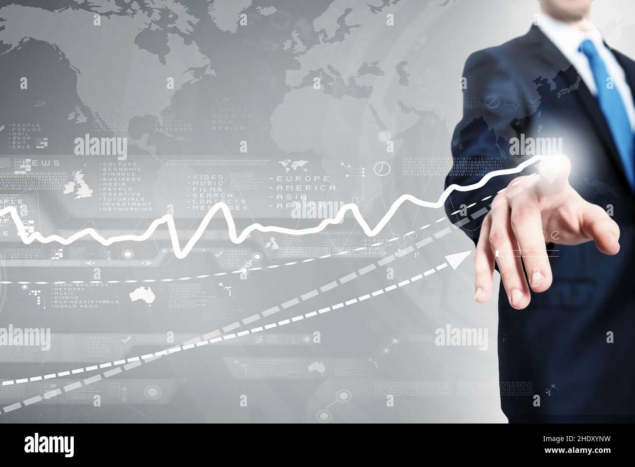 global, development, upswing, globals, developments Stock Photo