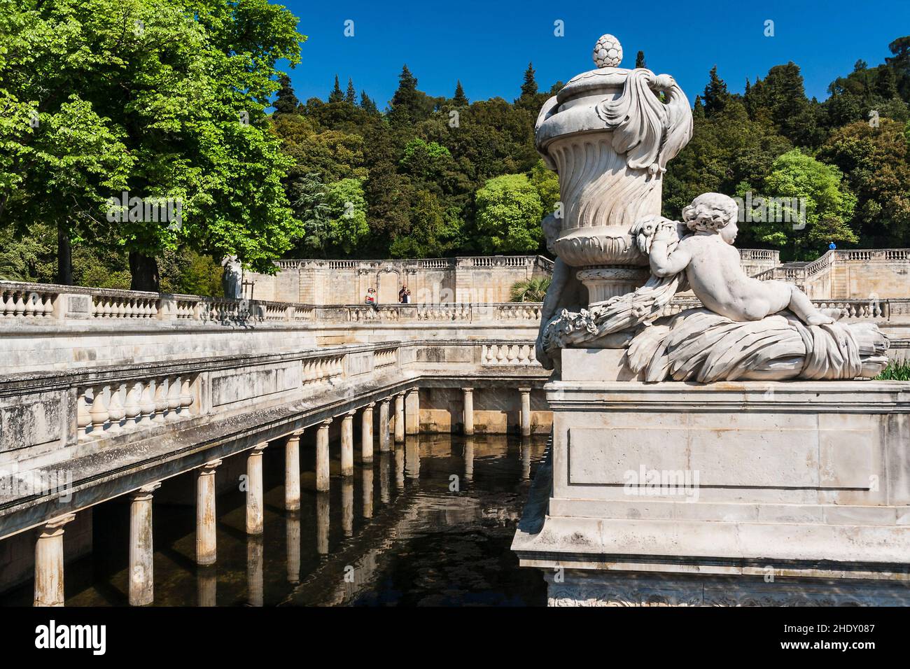 Jardin de La Fontaine, Nimes Stock Photo