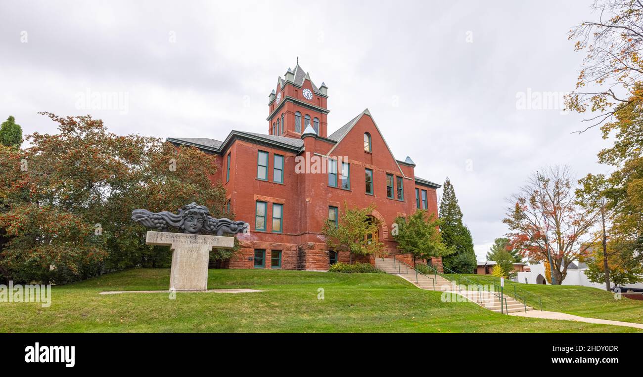 Traverse City, Michigan, USA - October 22, 2021: The Grand Traverse County Courthouse Stock Photo