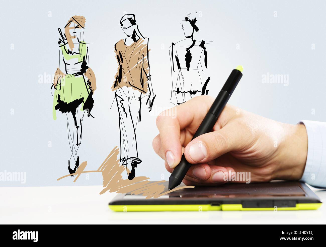 design, draft, fashion design, graphics tablet, designs, drafts, fashion designs, graphics tablets Stock Photo
