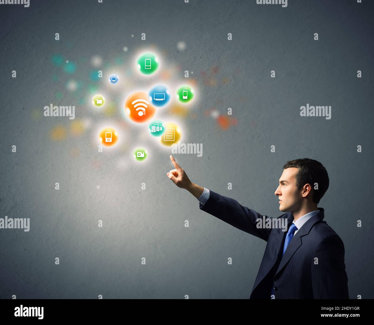 digital, touchscreen, data transfer, enabling, digitals, touchscreens, data transfers, activate, activating Stock Photo