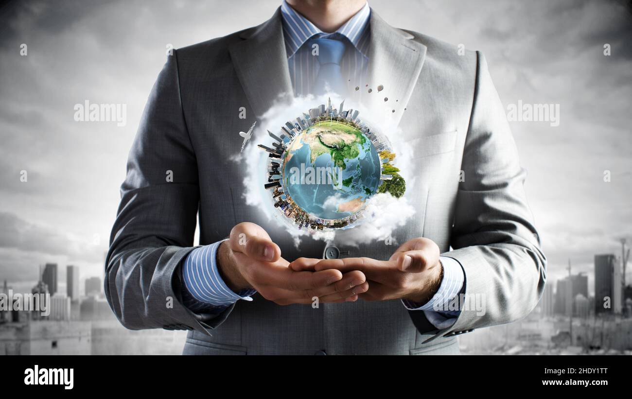 businessman, global, world economy, planet, global player, boss, businessmen, executive, executives, leader, leaders, manager, globals, global Stock Photo