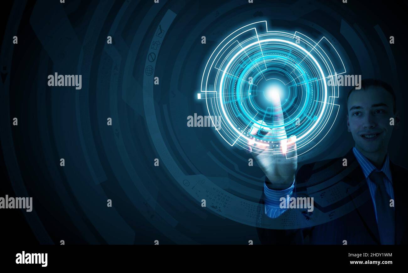 touchscreen, interface, enabling, touchscreens, interfaces, activate, activating Stock Photo