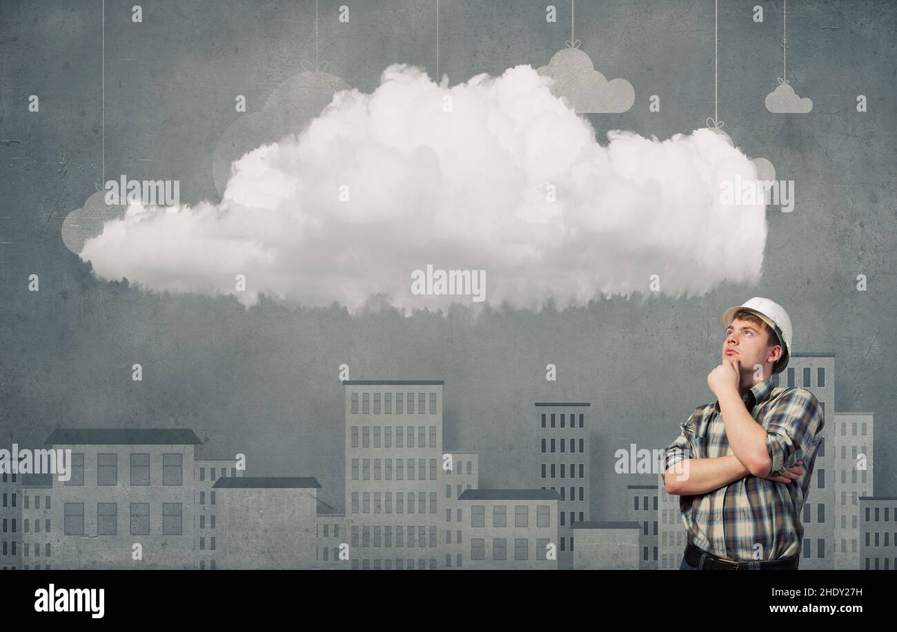 engineer, construction worker, craftsman, thought, urban planning