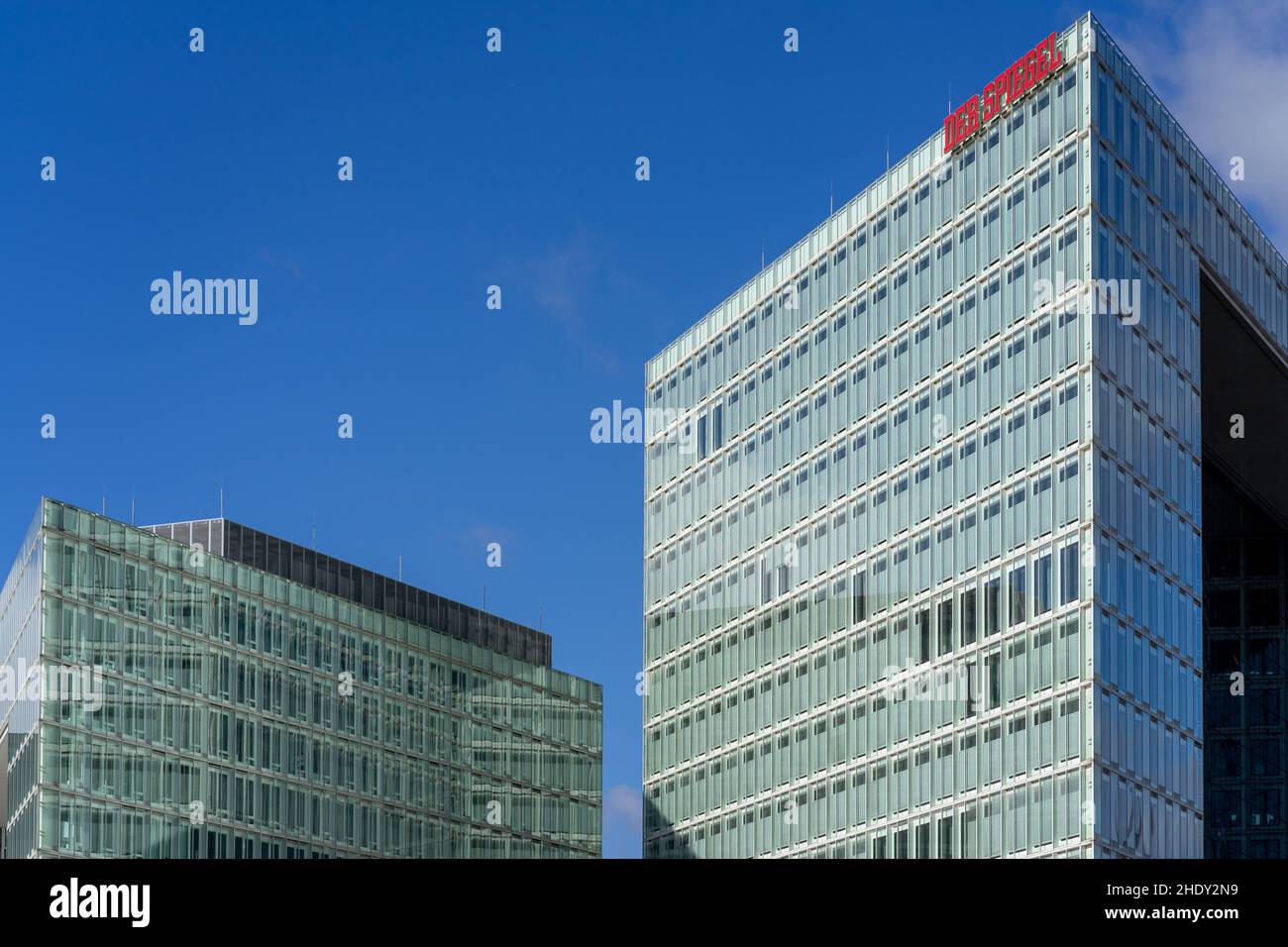 Hamburg, Germany - February 26, 2021: View at brand logo of Der Spiegel, a  famous weekly published german news magazine, mounted on top of modern offi  Stock Photo - Alamy
