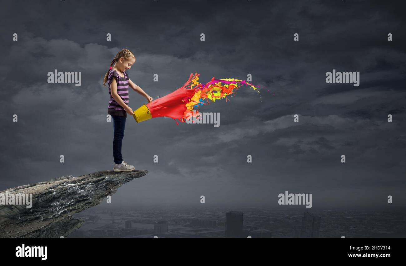 child, colorful, routine, paint splatter, children, childs, kid, kids ...