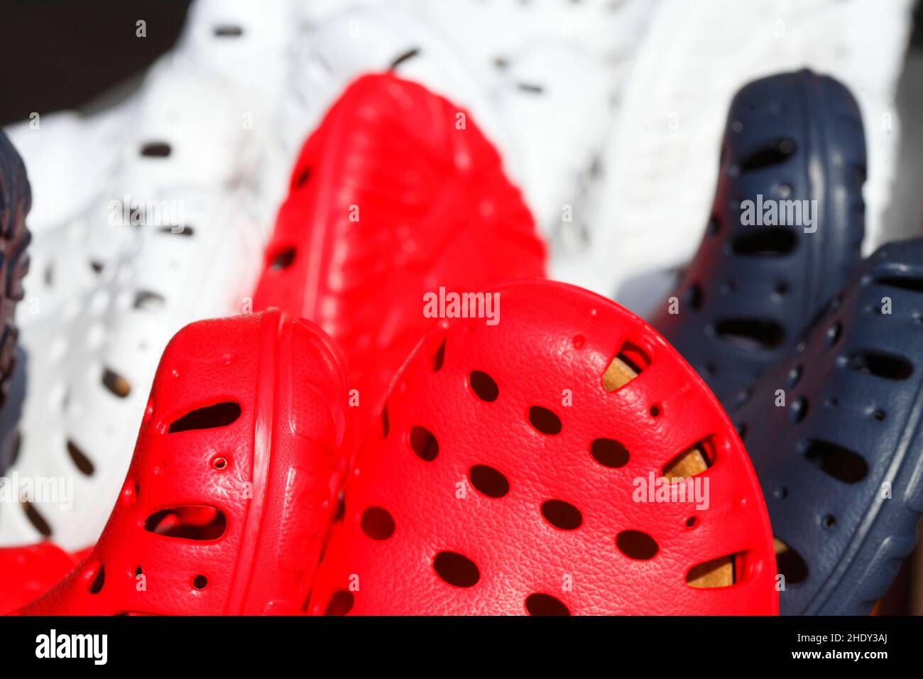 plastic, slippers, clog, plastics, synthetic, synthetic material, slipper Stock Photo Alamy