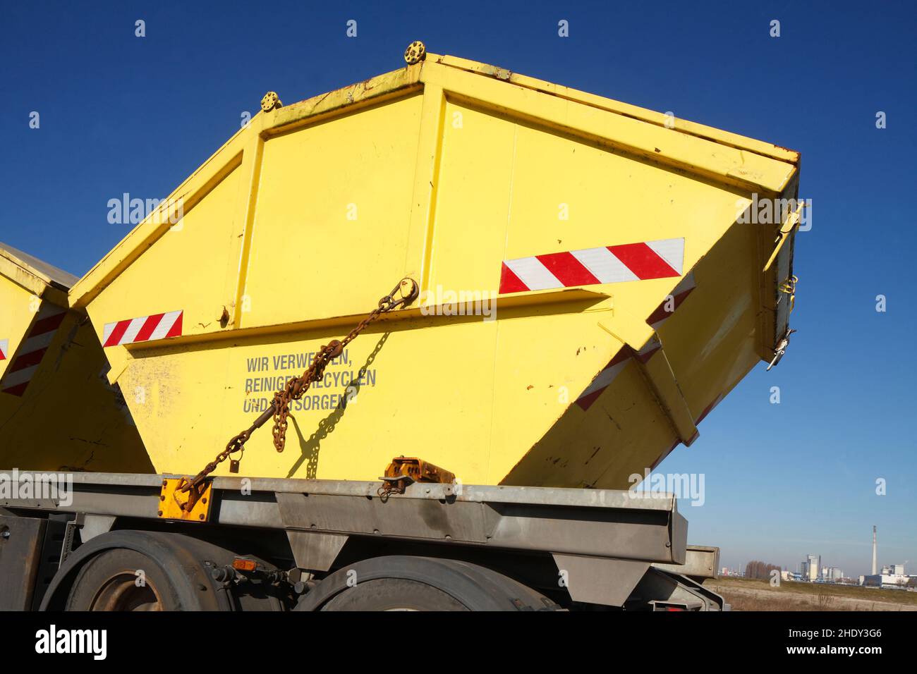 cargo container, removal, waste disposal, cargo containers, removals Stock Photo Alamy