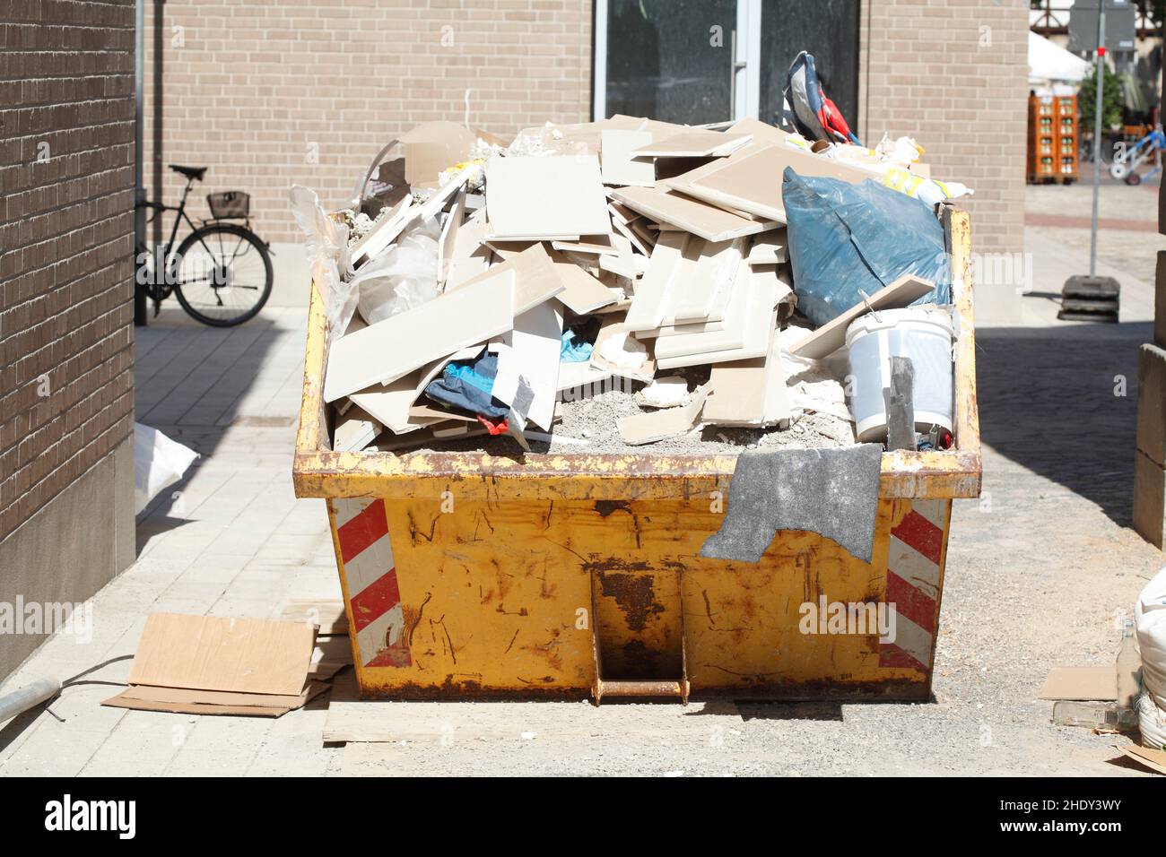 waste, construction waste container, wastes Stock Photo Alamy