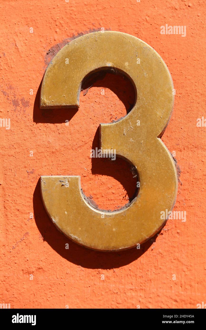 House number numbers 3 three hi res stock photography and images alamy