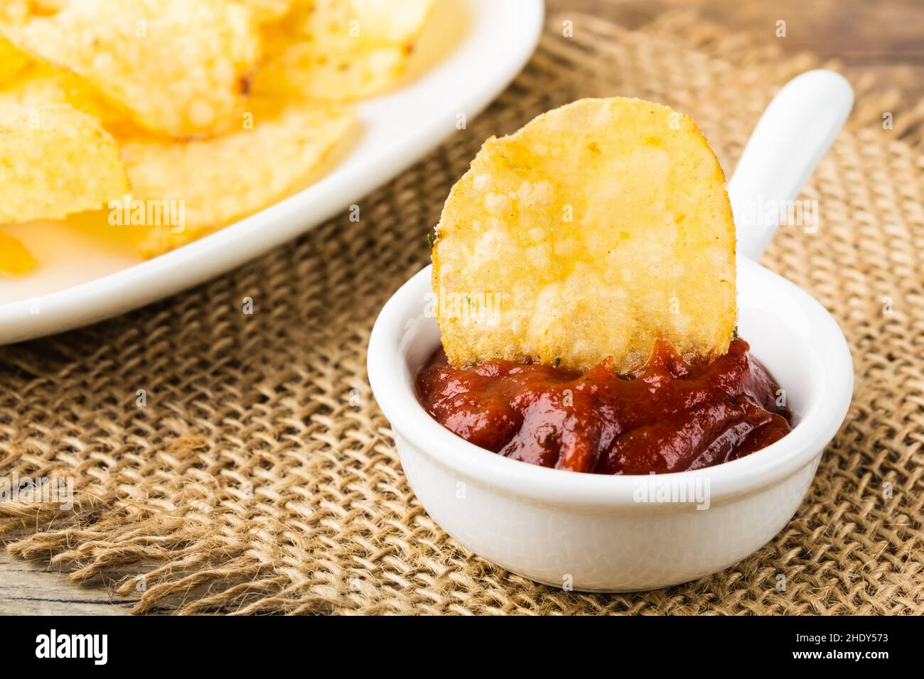 dip, potato chip, potato chips, dips Stock Photo Alamy