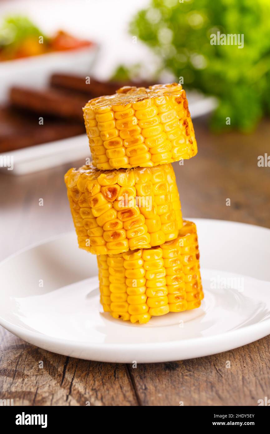 grooved, maize cob, grooveds, corn on the cobs Stock Photo