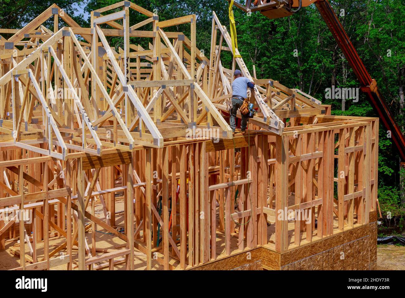 roofing, carpenter, Wooden construction, carpenters Stock Photo Alamy