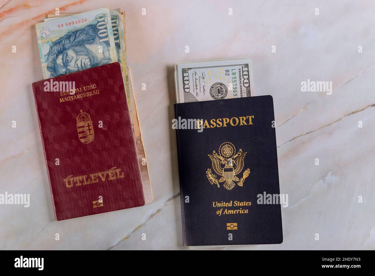 passport, cash, passports, cashs Stock Photo