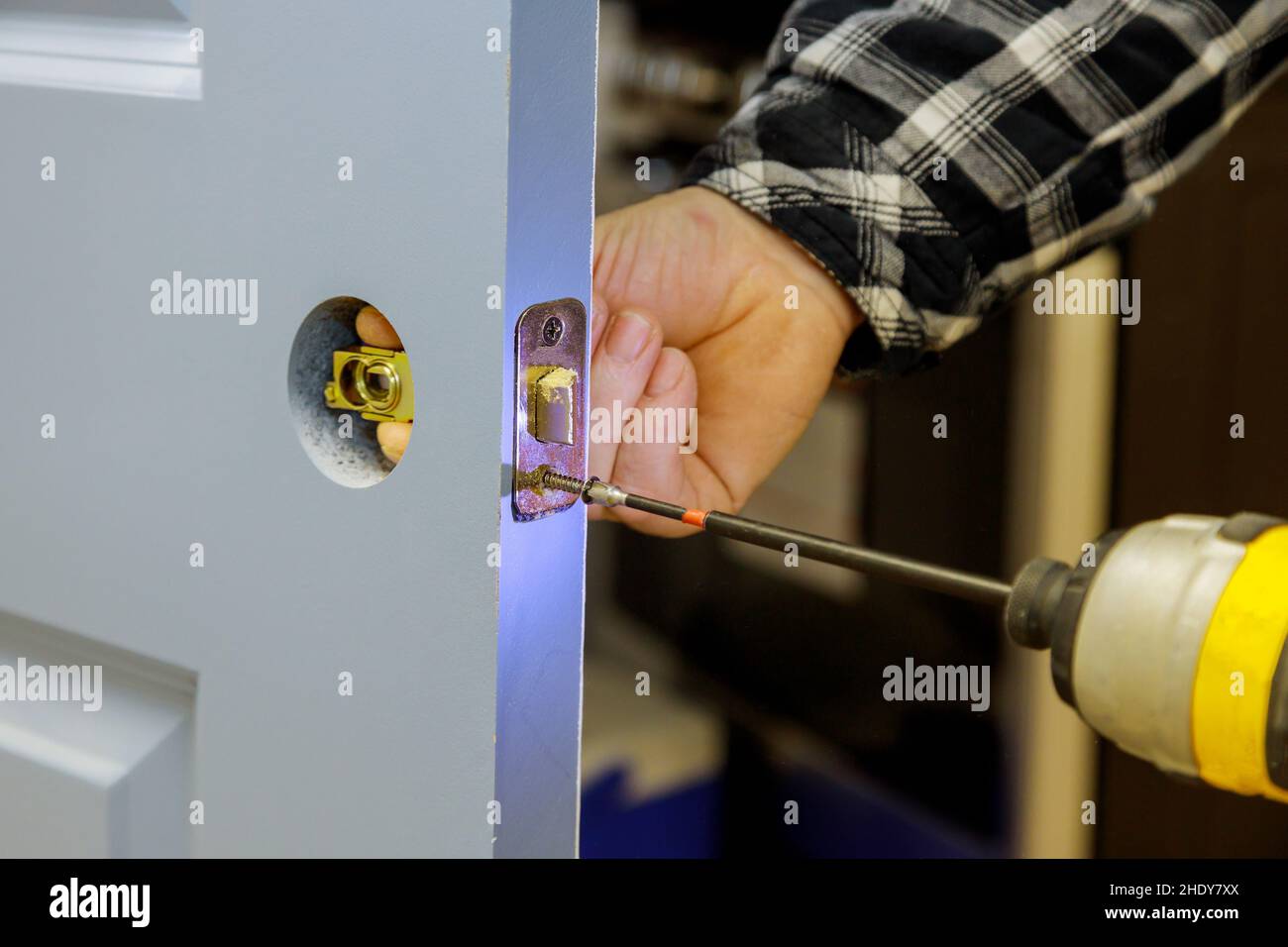 screw, door, fixing, screws, doors Stock Photo Alamy