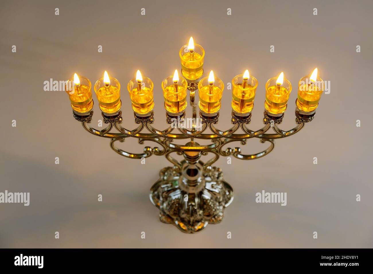 candlestick, oil lamp, chanukiah, candlesticks, oil lamps Stock Photo