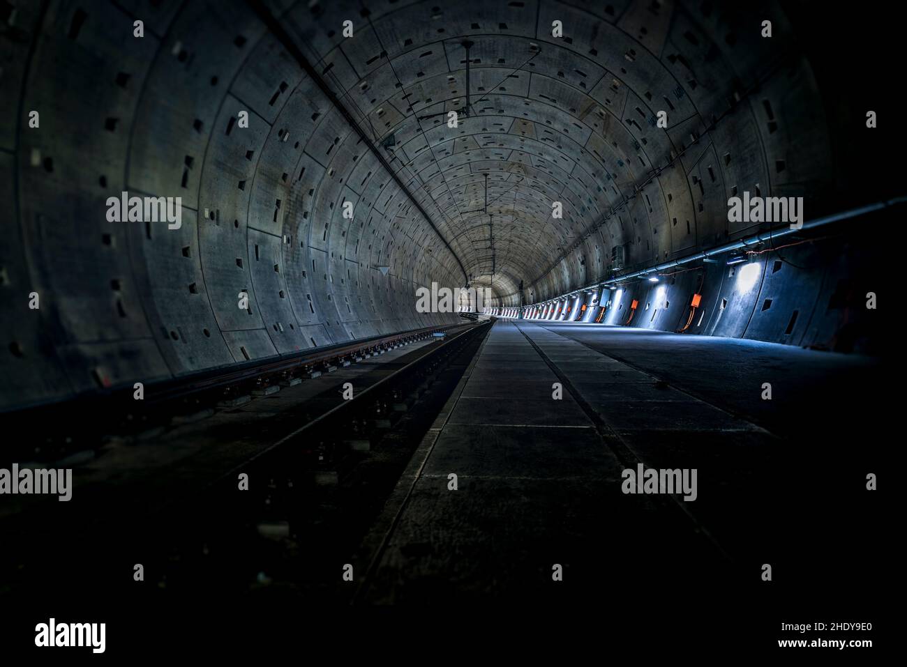tunnel, tracks, underground, tunnels, track, undergrounds Stock Photo