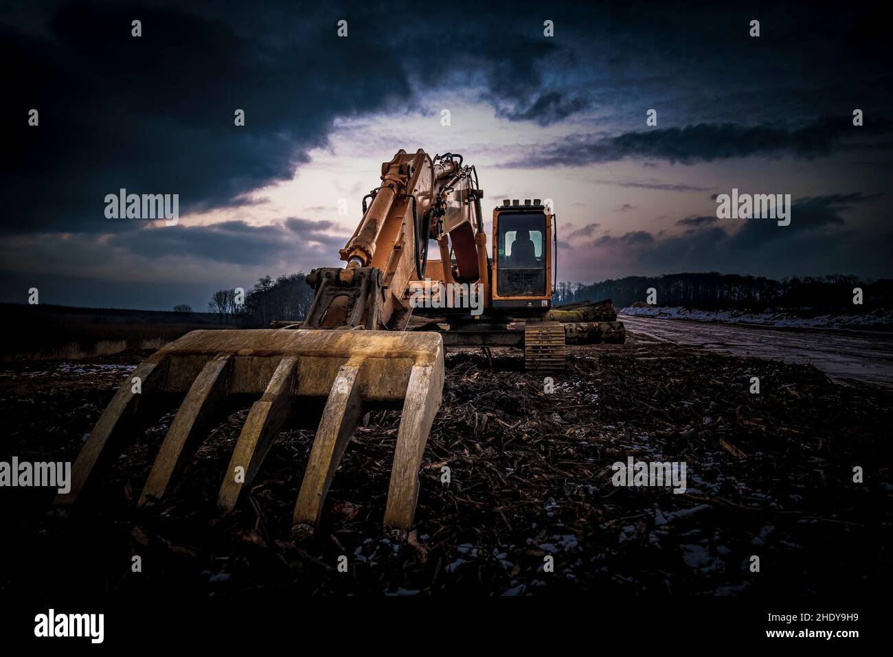 excavator, spoon excavator, earth movers Stock Photo Alamy