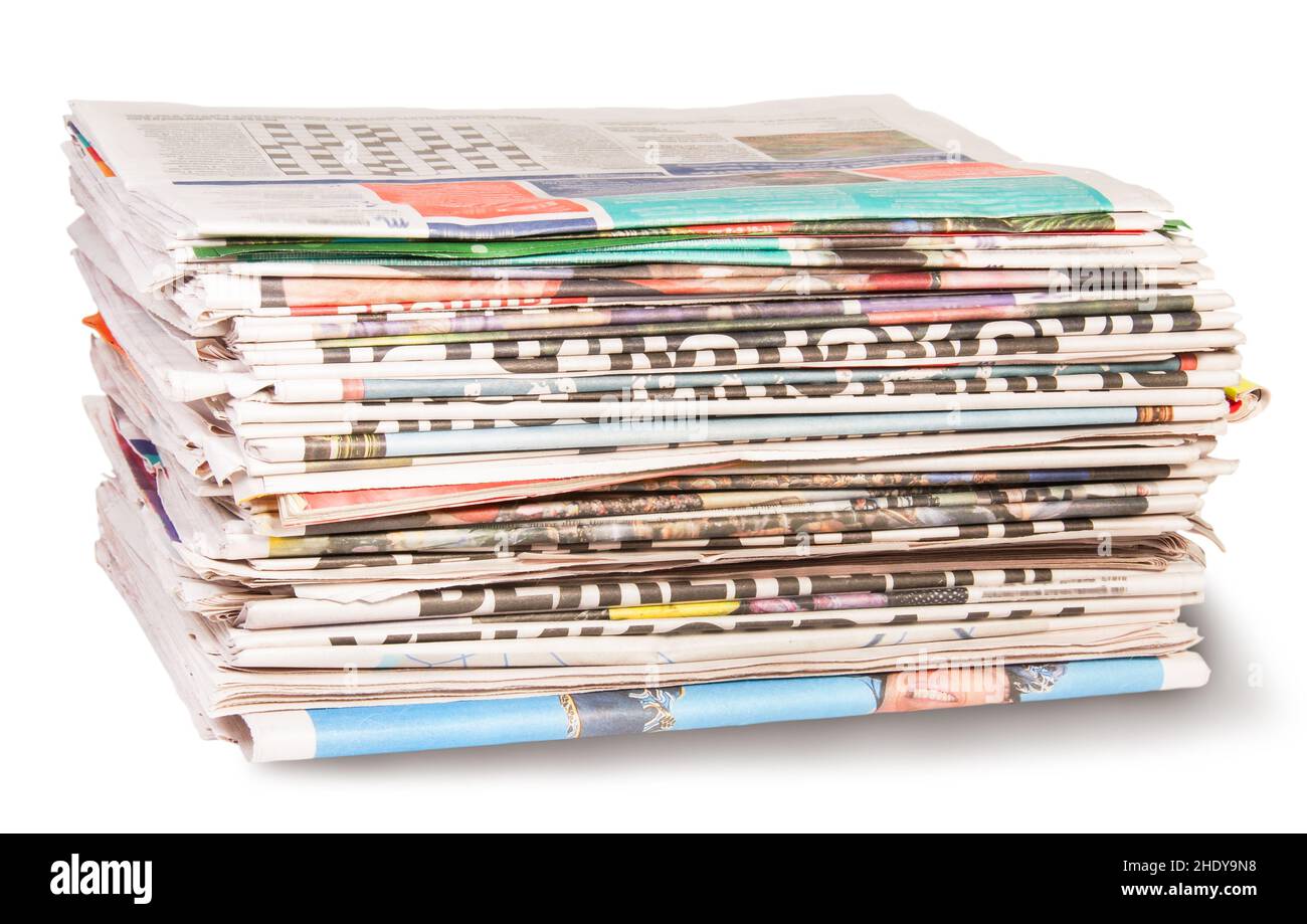 newspaper, recycled paper, newspapers, recycled papers, recycling Stock