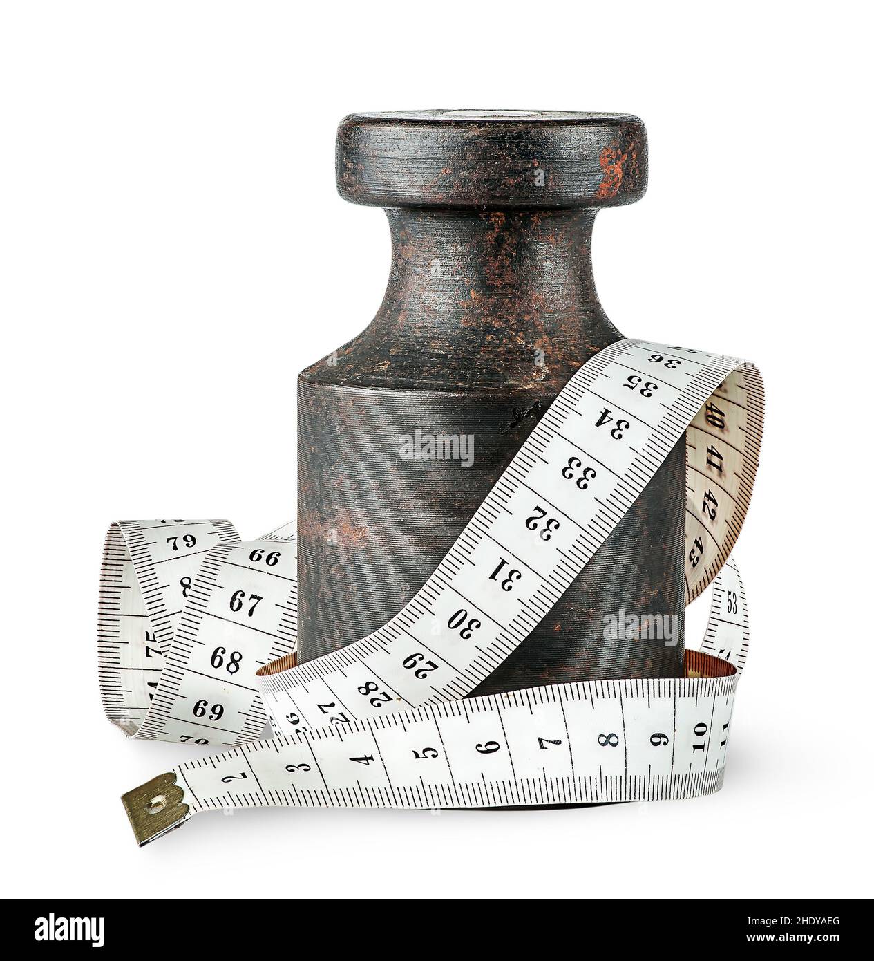 weights, tape measure, weight, tape measures Stock Photo Alamy