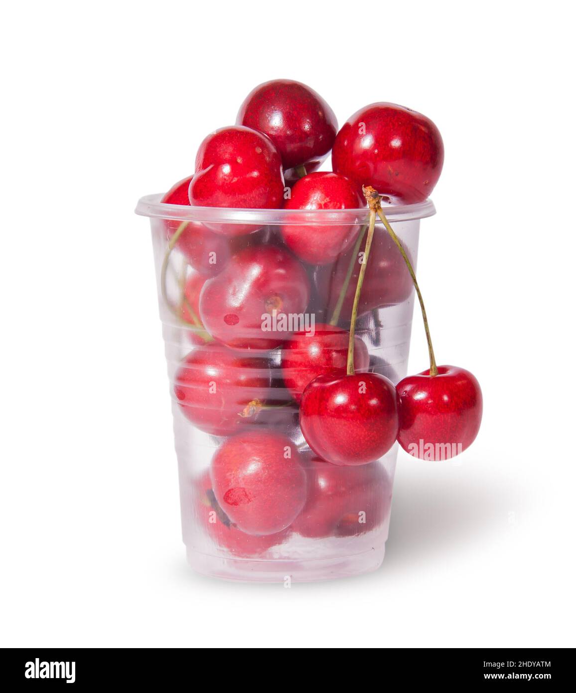 cherries, plastic cups, cherry, plastic cup Stock Photo Alamy