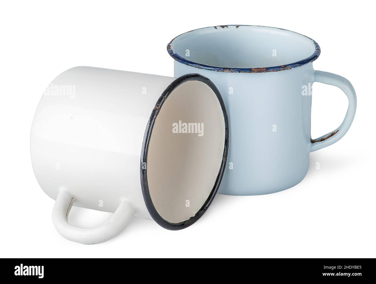 Cup Enamel Cups Enamels Stock Photo Alamy